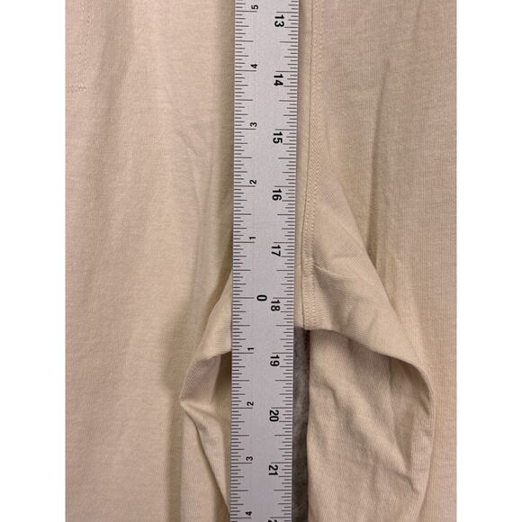 New Free People Palma Beach Pants LARGE Womens Wide Leg Cuffed Relax Ivory Cream - Picture 4 of 7